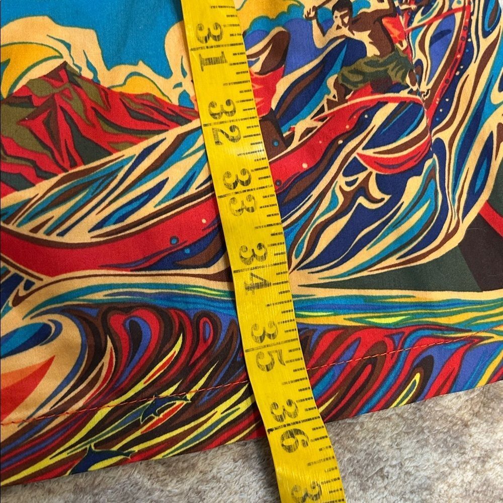 vintage KAI women's Hawaiian shift dress orange surf print small - Picture 8 of 8